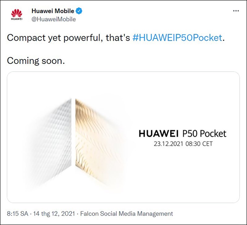 Huawei P50 Pocket sắp ra mắt