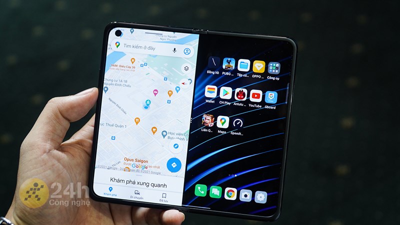 Tính năng chia đôi màn hình bằng cách vuốt 2 ngón tay trên OPPO Find N 5G