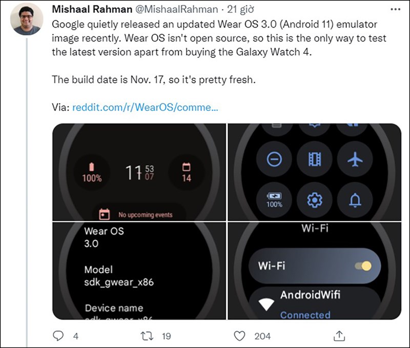 Wear OS 3 lộ giao diện người dùng Wear OS 3 lộ giao diện người dùng
