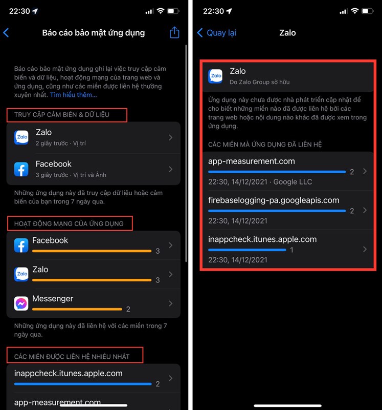 Cách xem báo cáo bảo mật ứng dụng trên iPhone chạy iOS 15.2 Cách xem báo cáo bảo mật ứng dụng trên iPhone chạy iOS 15.2