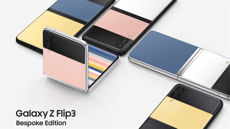 Galaxy Z Flip 3 Bespoke Edition. Nguồn: SamSung Galaxy Z Flip 3 Bespoke Edition. Nguồn: SamSung