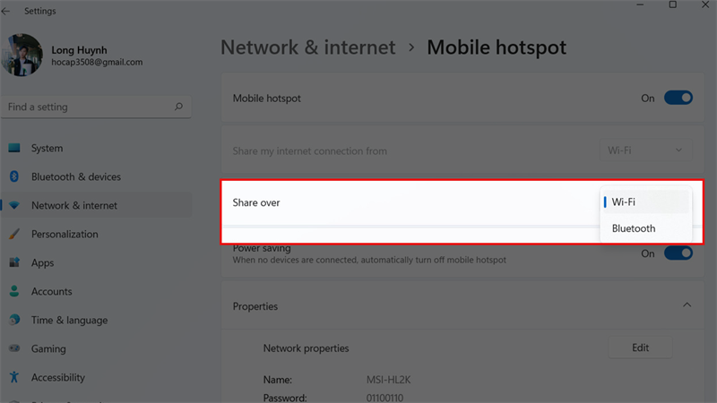 Cách phát Wifi trên Windows 11