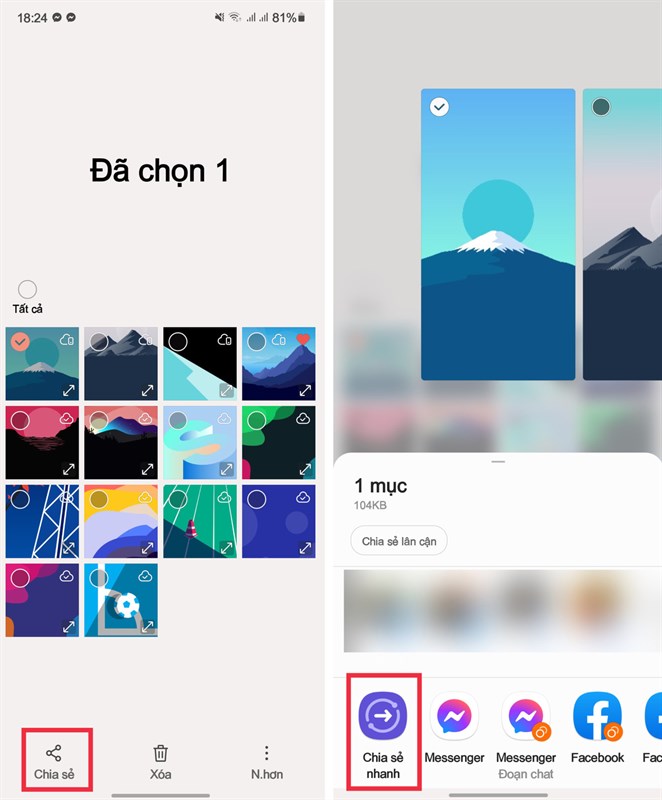 Cách chia sẻ file bằng mã QR trên điện thoại Samsung Cách chia sẻ file bằng mã QR trên điện thoại Samsung