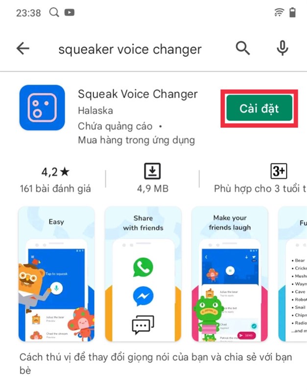 Cách thay đổi giọng nói trên Messenger