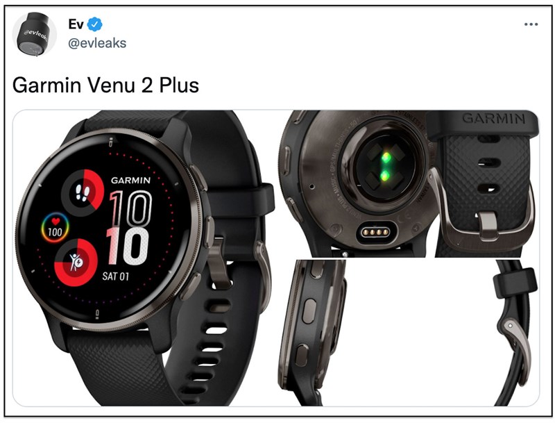Hình ảnh Garmin Venu 2 Plus bị rò rỉ Hình ảnh Garmin Venu 2 Plus bị rò rỉ