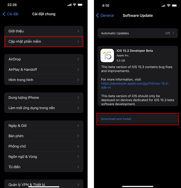 Cách cập nhật iOS 15.3 Beta 1 Cách cập nhật iOS 15.3 Beta 1