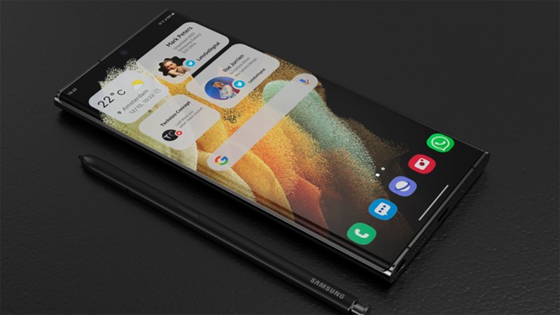 Hình render Samsung Galaxy S22 Ultra Hình render Samsung Galaxy S22 Ultra