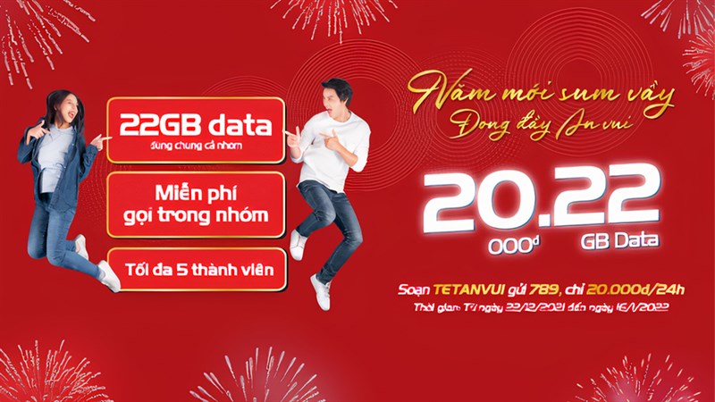 Gói cước data TETANVUI của MobiFone