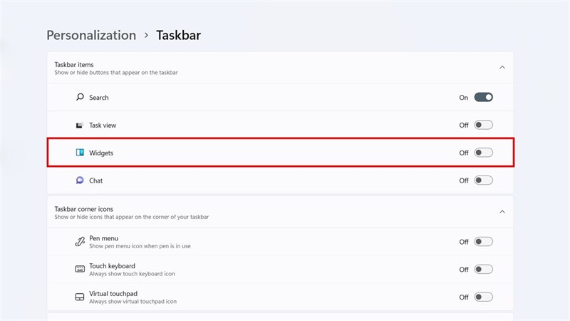 Cách ẩn biểu tượng thời tiết khỏi thanh taskbar trong Windows 11 Cách ẩn biểu tượng thời tiết khỏi thanh taskbar trong Windows 11