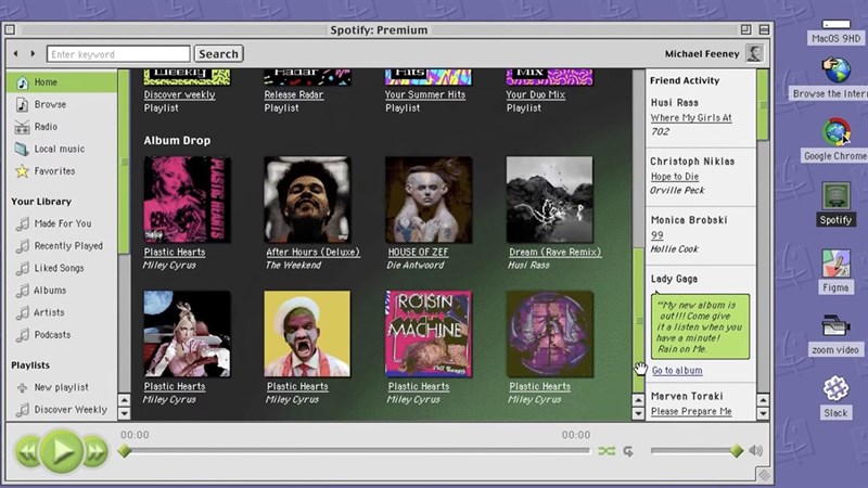 Giao diện ứng dụng Spotify trên MacOS 9 Giao diện ứng dụng Spotify trên MacOS 9