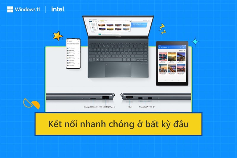Laptop Asus Zenbook UX425EA hỗ trợ nhiều cổng kết nối Laptop Asus Zenbook UX425EA hỗ trợ nhiều cổng kết nối