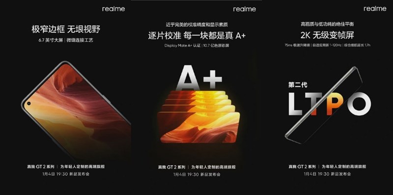 Màn hình dòng Realme GT 2 đạt điểm A+ từ DisplayMate