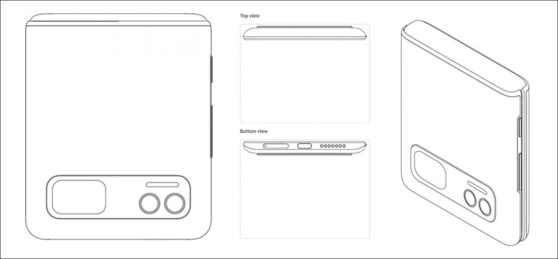 Ảnh chụp bằng sáng chế điên thoại nắp gập dạng vỏ sò của Xiaomi
