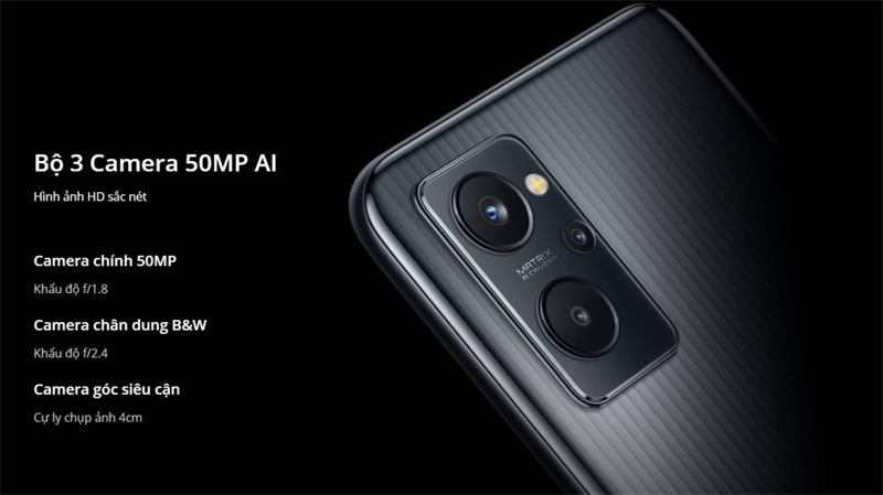 Thông số camera sau của Realme 9i Thông số camera sau của Realme 9i