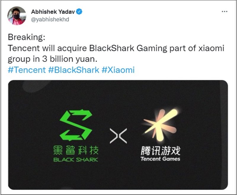 Tencent mua bộ phận BlackShark Gaming của Xiaomi với giá 470 triệu USD