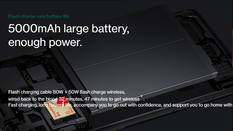 OnePLus 10 Pro được trang bị viên pin 5.000 mAh