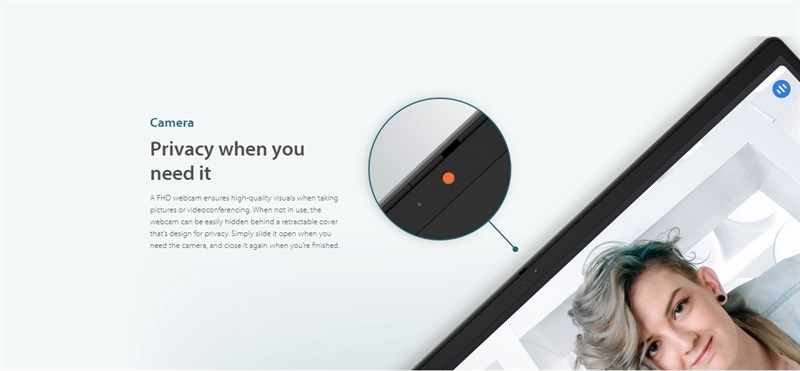 ASUS Chromebook Flip CX5 có camera sắc nét cùng màn trập an toàn ASUS Chromebook Flip CX5 có camera sắc nét cùng màn trập an toàn
