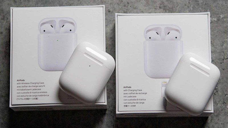 AirPods 2 có phiên bản hộp sạc thường và hộp sạc không dây