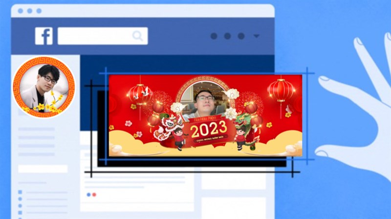 Cách tạo ảnh bìa Facebook Tết 2023