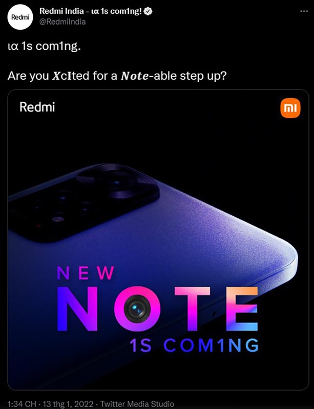 Redmi Note 11S được xác nhận sắp ra mắt