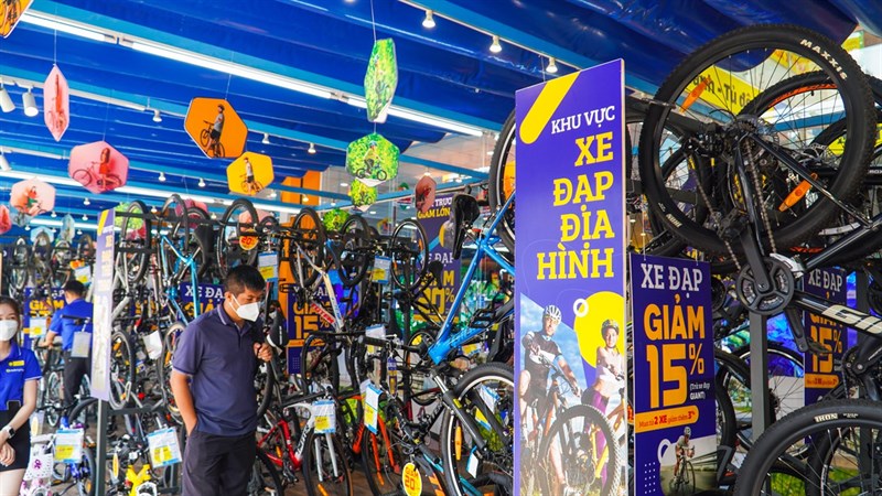 Khu vực xe đạp địa hình tại AVAcycle