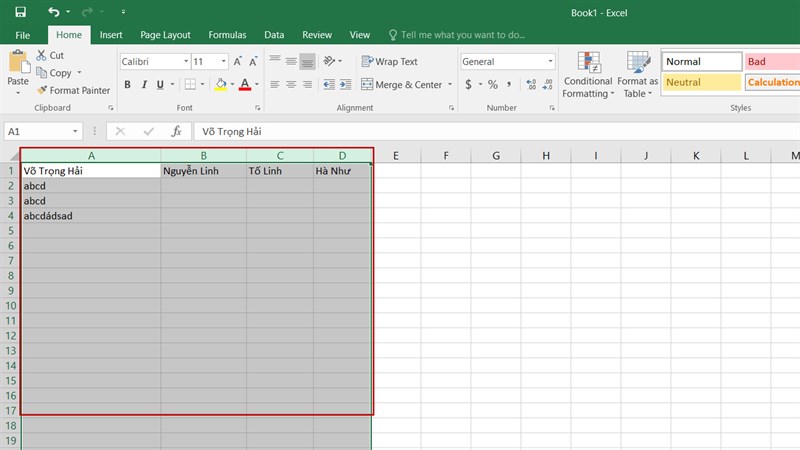 Cách căn độ rộng của hàng và cột tự động trong Excel Cách căn độ rộng của hàng và cột tự động trong Excel