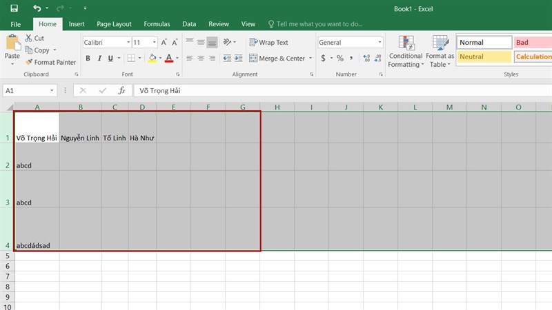 Cách căn độ rộng của hàng và cột tự động trong Excel Cách căn độ rộng của hàng và cột tự động trong Excel