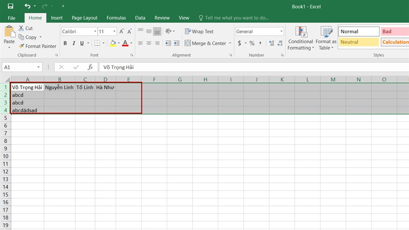 Cách căn độ rộng của hàng và cột tự động trong Excel Cách căn độ rộng của hàng và cột tự động trong Excel