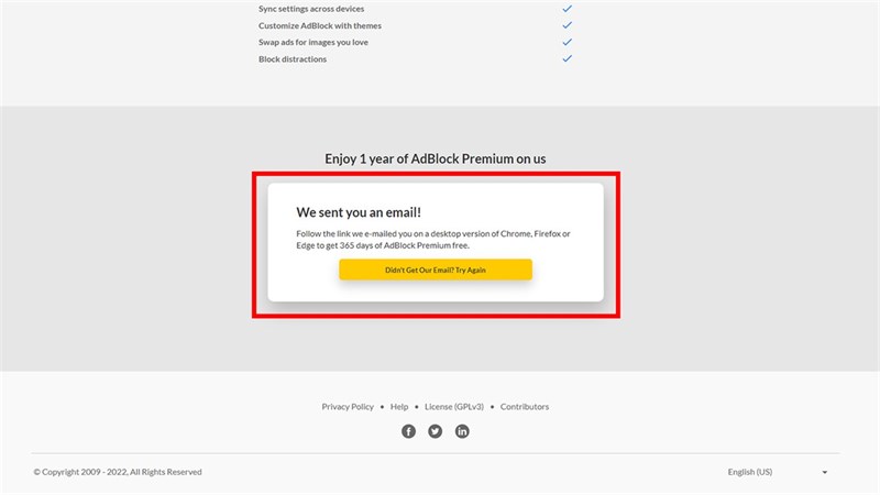 cách nhận miễn phí 1 năm sử dụng AdBlock Premium