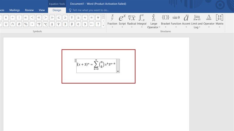 Cách viết công thức toán học đơn giản và nhanh chóng trong Word