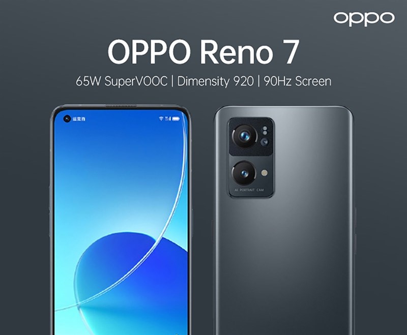 Màn hình dòng OPPO Reno7 với viền cực mỏng