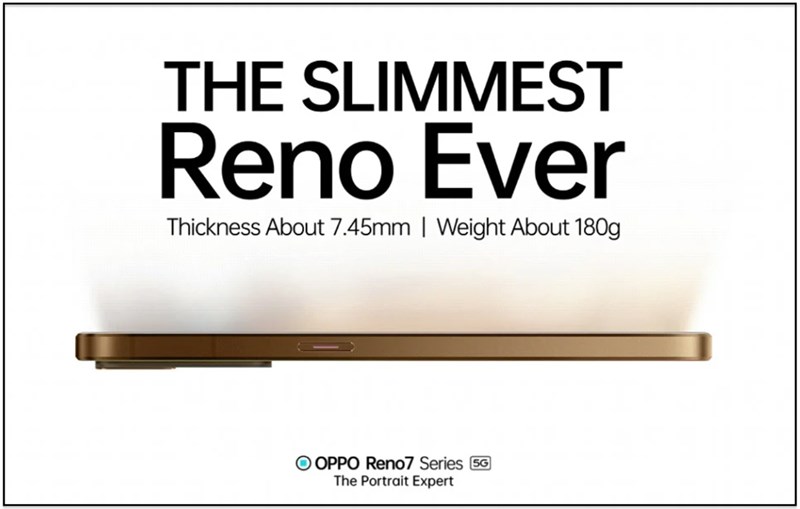 OPPO Reno7 là dòng smartphone Reno mỏng nhất từ trước tới nay