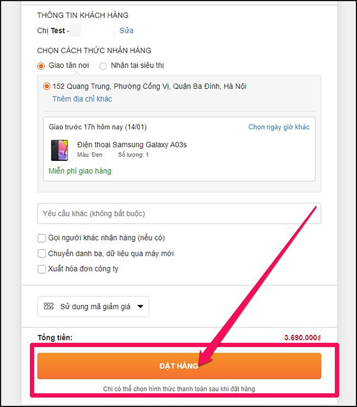 Nhập mã LIXITET được giảm ngay 5% tối đa 500K khi thanh toán qua MOCA