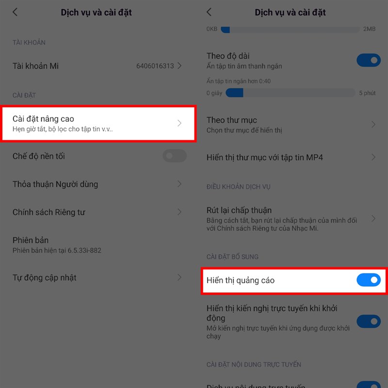 Tắt quảng cáo Xiaomi Tắt quảng cáo Xiaomi