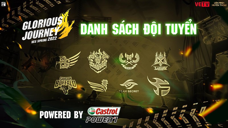 Danh sách đội tuyển VCS Mùa Xuân 2022 Danh sách đội tuyển VCS Mùa Xuân 2022
