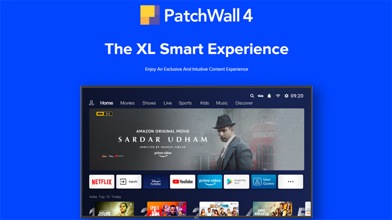 Redmi Smart TV X43 chạy giao diện PatchWall độc quyền của Xiaomi