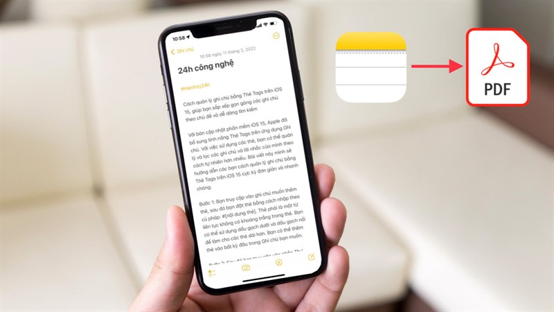 Cách lưu Ghi chú thành file PDF trên iPhone Cách lưu Ghi chú thành file PDF trên iPhone