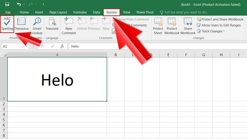 Cách kiểm tra lỗi chính tả trong Excel