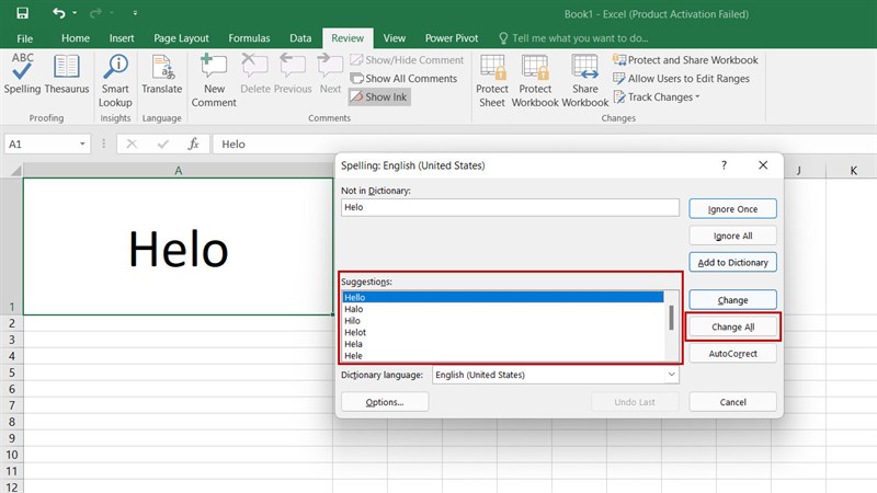 Cách kiểm tra lỗi chính tả trong Excel