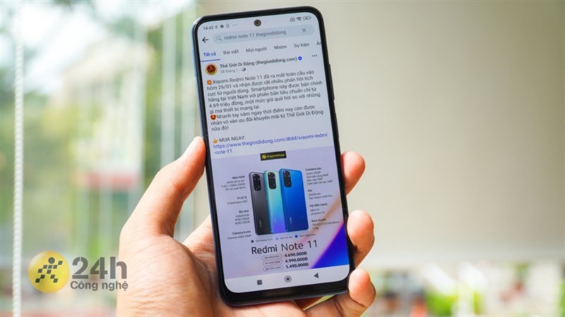 Màn hình của Redmi Note 11S đem lại cho người dùng trải nghiệm tốt Màn hình của Redmi Note 11S đem lại cho người dùng trải nghiệm tốt