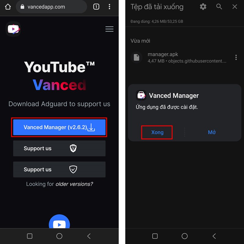 Cách tải YouTube Vanced 17.03.38