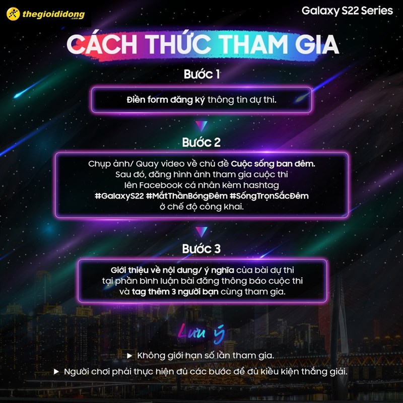 Tham gia cuộc thi SỐNG TRỌN SẮC ĐÊM, giải thưởng cực khủng