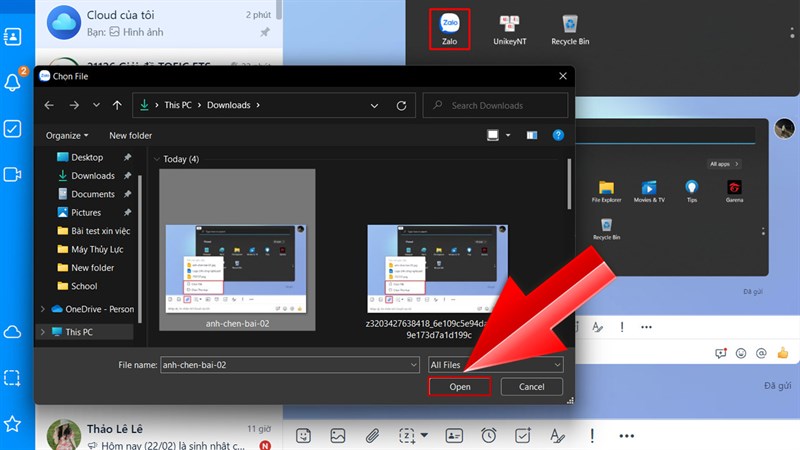 3 cách đưa File,thư mục vào Zalo máy tính