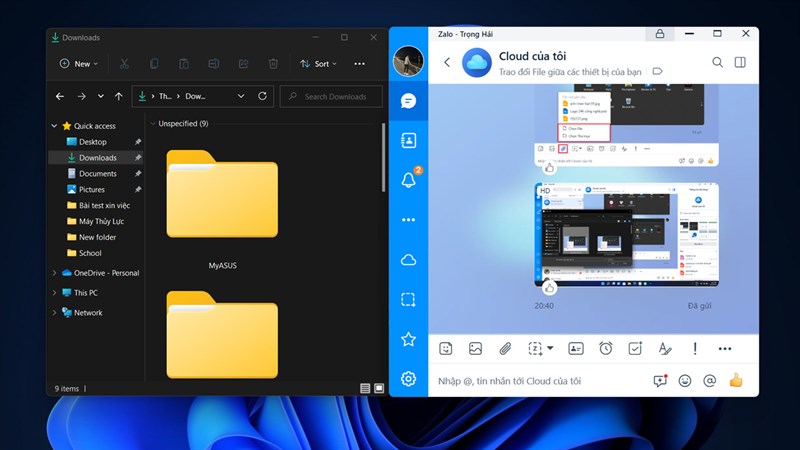 3 cách đưa File,thư mục vào Zalo máy tính