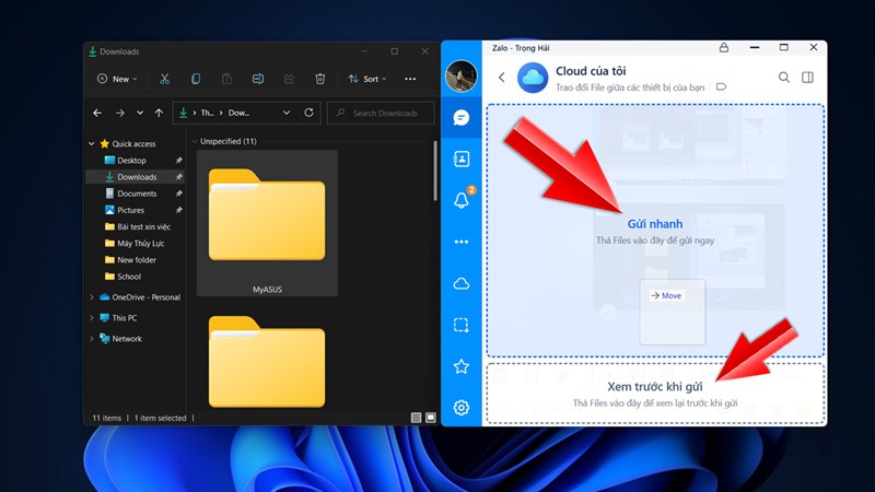 3 cách đưa File,thư mục vào Zalo máy tính