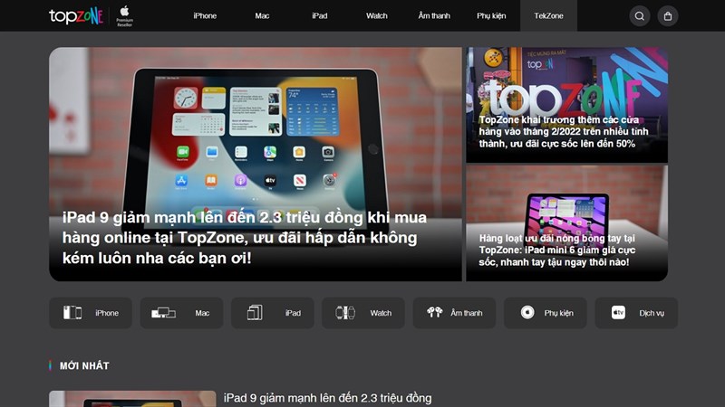 Giao diện của TekZone khá thân thiện Giao diện của TekZone khá thân thiện