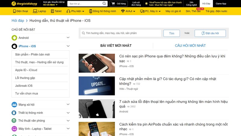 Hỏi đáp Thế Giới Di Động là nơi bạn có thể tìm hiểu, và cập nhật tin tức về Apple Hỏi đáp Thế Giới Di Động là nơi bạn có thể tìm hiểu, và cập nhật tin tức về Apple