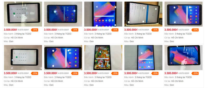 Một số mẫu máy tính bảng Galaxy Tab có S Pen hàng đổi trả tại Thế Giới Di Động