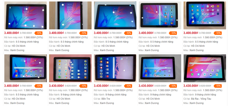 Một số mẫu máy tính bảng Huawei Mate Pad T10 hàng đổi trả tại Thế Giới Di Động
