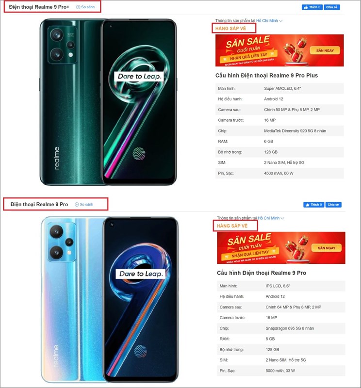 Realme 9 Pro Series cập nhật trạng thái hàng sắp về, dự đoán thời gian mở bán tại Việt Nam